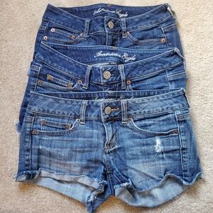 American eagle jean shorts lot size 0 and 00